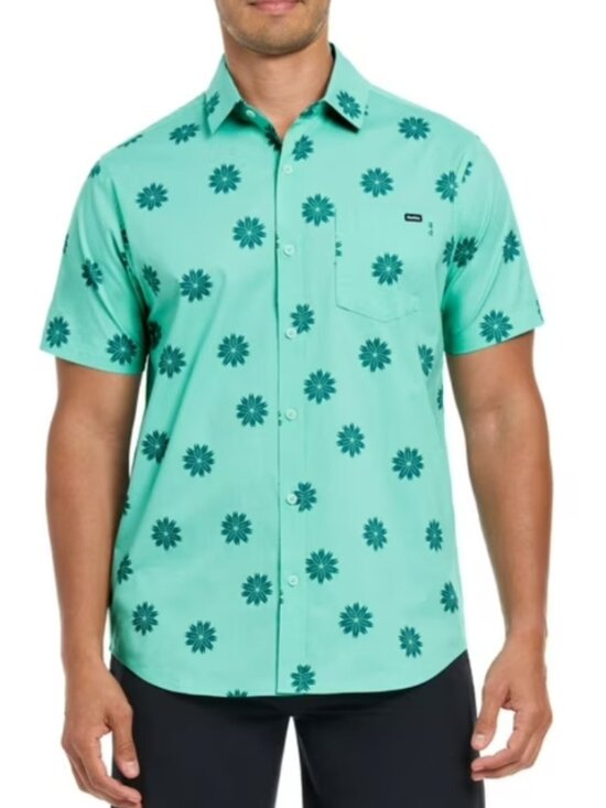 Hurley Other - Hurley Men's Stretch Patio Printed Woven Short Sleeve Shirt Size XXL